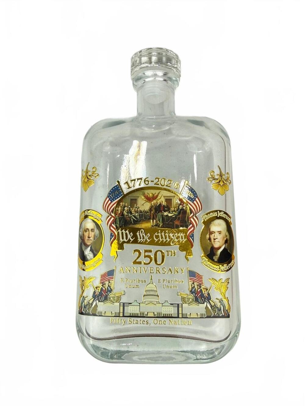 NEW USA 250th Anniversary 1776-2026 Whiskey Bottle Washington Jefferson
